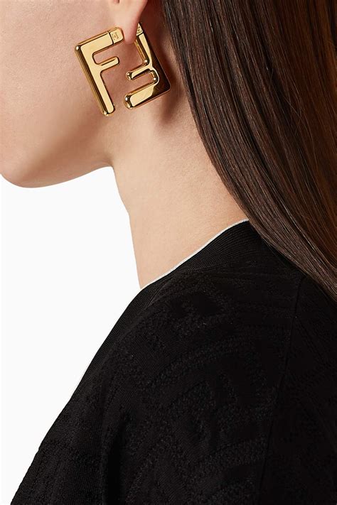 fendi studs|vintage fendi earrings.